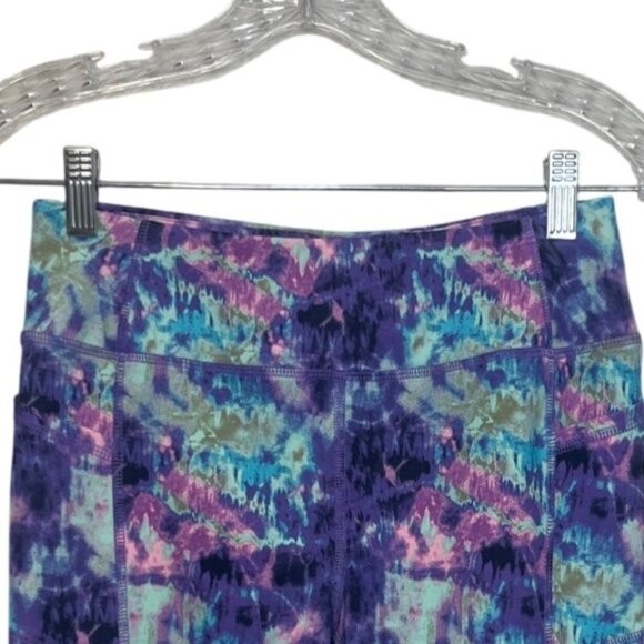 Avia Tie Dye Bike Shorts Girls Large Multicolor Purple New - Picture 3 of 10